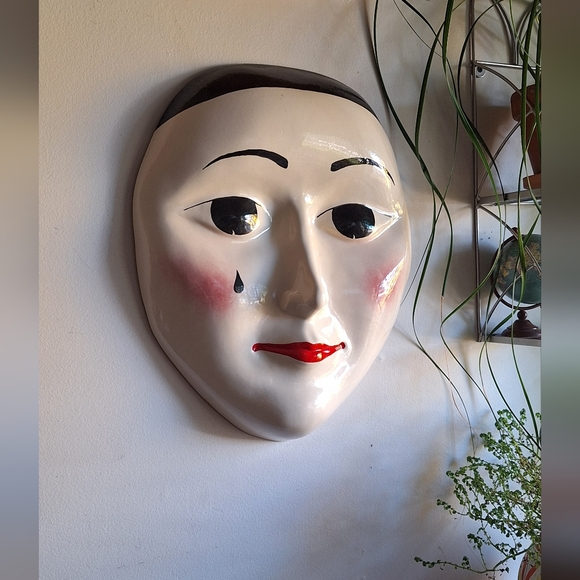 Rare giant Pierrot face to hang on the wall - Picture 3 of 11